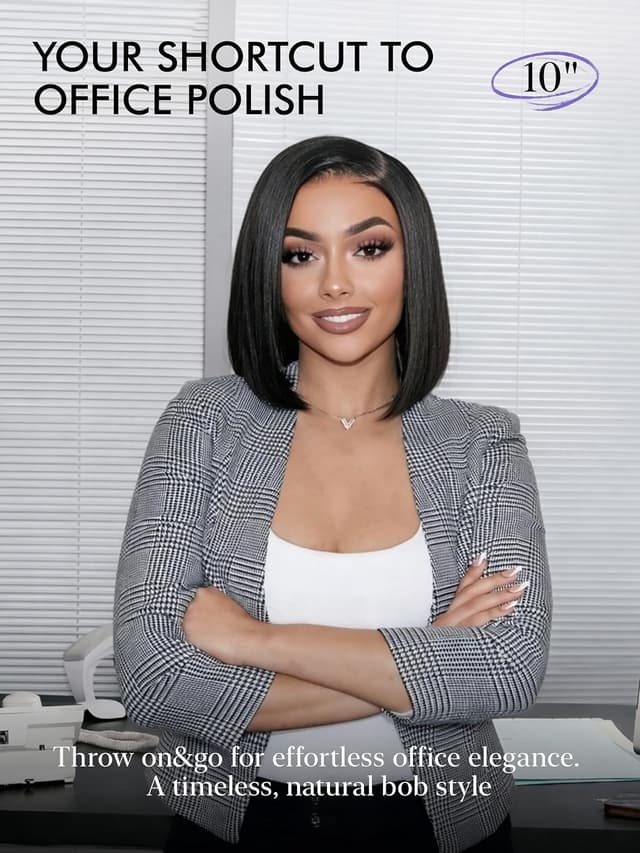 Thumbnail 1 de LUVME Bob Wig 100% Human Hair