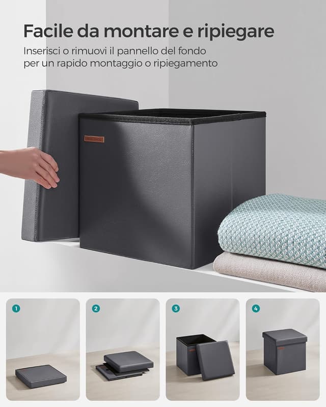 Thumbnail 6 de SONGMICS Puof Contenitore 38 cm 43L