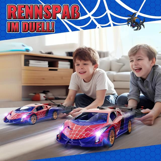 Thumbnail 6 de Ferngesteuertes Drift-Auto im 1:18 Look mit LED-Augen & Spinnennetz-Design (RC, Rückwärtsfunktion) – Geschenk ab ca. 3 Jahren