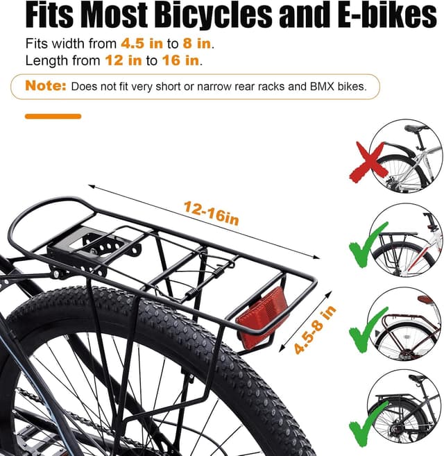 Detalle de NDakter Bike Bags 10L EVA Hard-Shell Waterproof Rear Rack Pannier Bag (3-in-1)