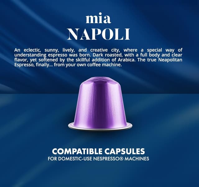 Detalle de Caffè Borbone Miscela Mia Napoli – 100 capsule in alluminio, compatibili Nespresso* (Mia Napoli)