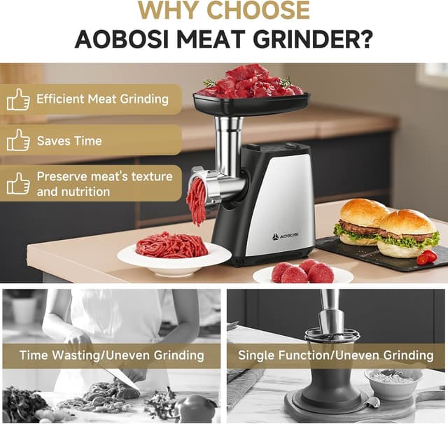 Detalle 2 de AAOBOSI Meat Grinder 2800W Electric