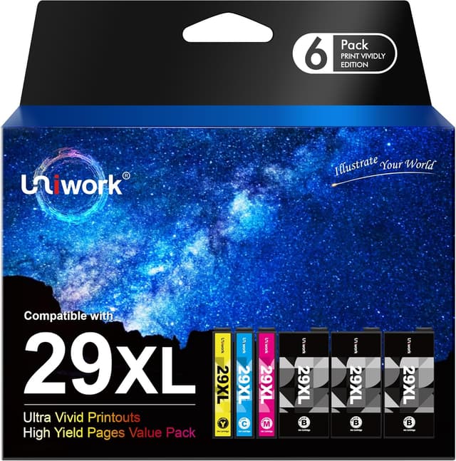 Detalle de Uniwork 29XL compatible ink cartridge pack 🖨