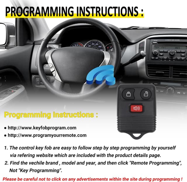 Thumbnail 2 de Vurkcy CWTWB1U331 3-Button Key Fob Pack of 2 🔑