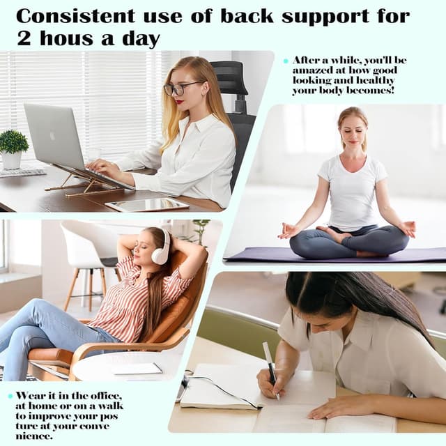 Detalle 2 de Posture correction belt for men and women with breathable adjustable shoulder straps