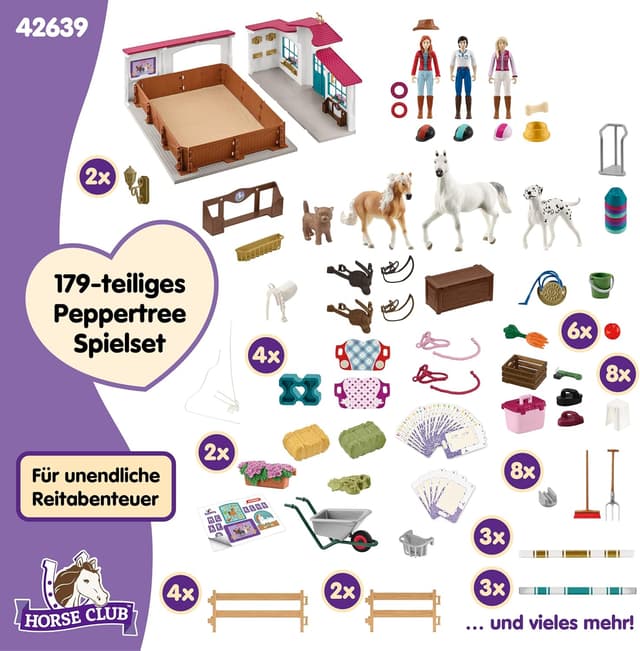 Thumbnail 4 de Schleich Horse Club Reithalle Peppertree 42639 179 Teile
