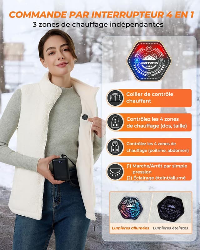 Thumbnail 2 de GOTOBI Gilet chauffant femme 16000mAh