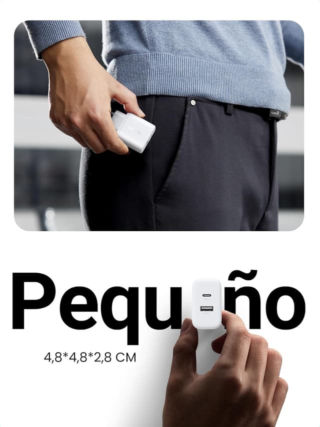 Thumbnail 4 de UGREEN Cargador USB C GAN 20W 2-Pack ⚡ Compatible iPhone y Galaxy