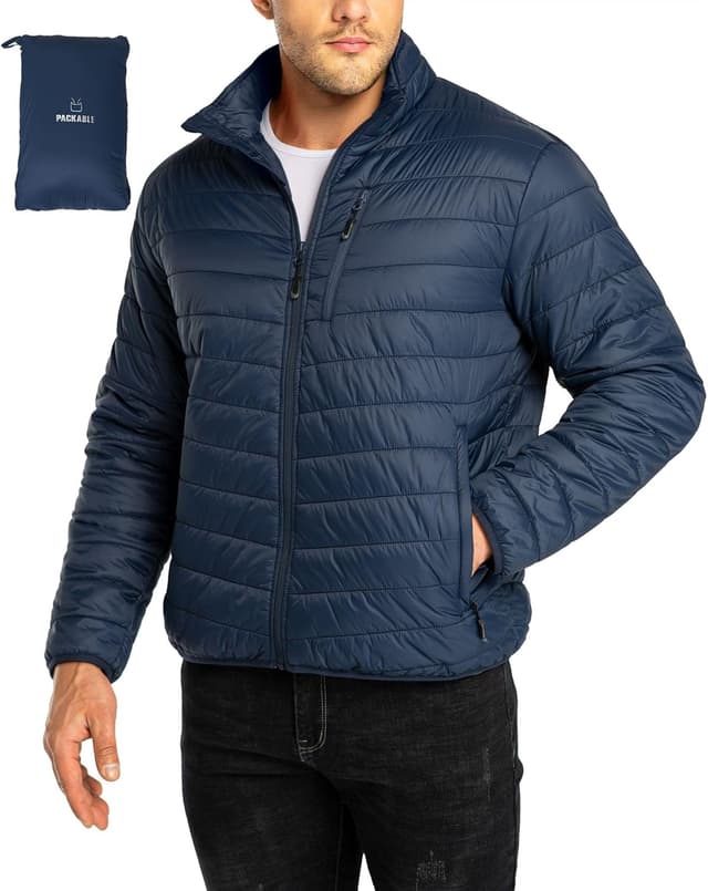 Detalle de 33,000ft Herren Steppjacke leichte Übergangsjacke in Daunenjacken-Optik