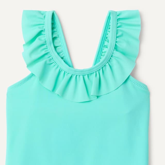 Detalle de Amazon Essentials Fille – Maillot de bain une pièce à volants à coupe ajustée