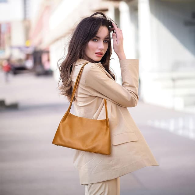 Detalle de Kattee Sacs à main cuir véritable 34 cm