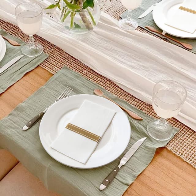 Detalle de Lot de 50 serviettes jetables 30 x 40 cm JINYUDOME – finition dorée, douces et absorbantes