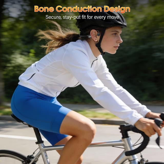 Detalle 2 de ZOVIMAX Bone Conduction Headphones with Bluetooth 6.0, Mic, Open-Ear Sports Fit (IPX7)