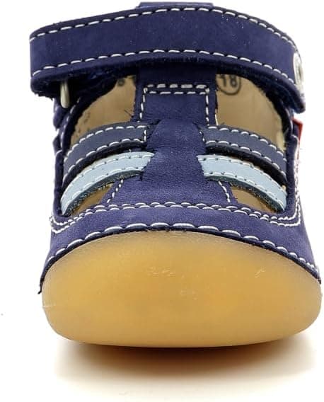 Detalle de Kickers Sushy sandali bambini e ragazzi in pelle con chiusura Velcro