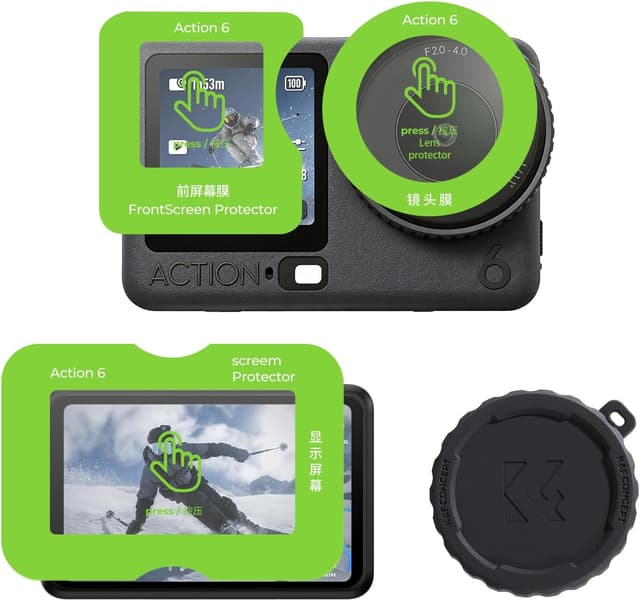 Detalle de K&F Concept AR Displayschutzfolie Osmo Action 6