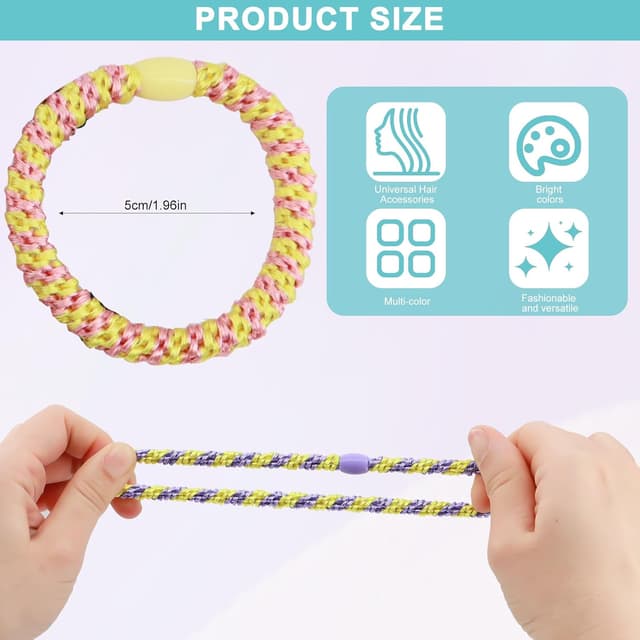 Detalle 2 de Haargummis Mädchen Set mit 10 Farben