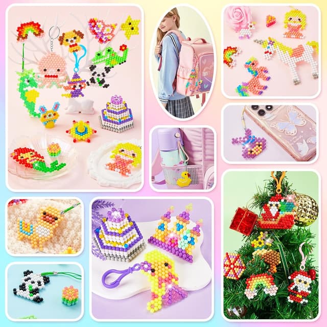 Detalle 2 de CGBOOM Wasserperlen Nachfüllset (6.800 Perlen, 24 Farben) fürs moderne DIY Basteln für Kinder