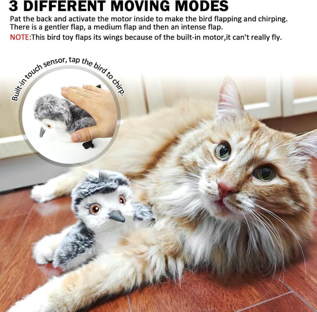 Detalle 2 de Nepfaivy Flapping Bird cat toy with catnip 🐱