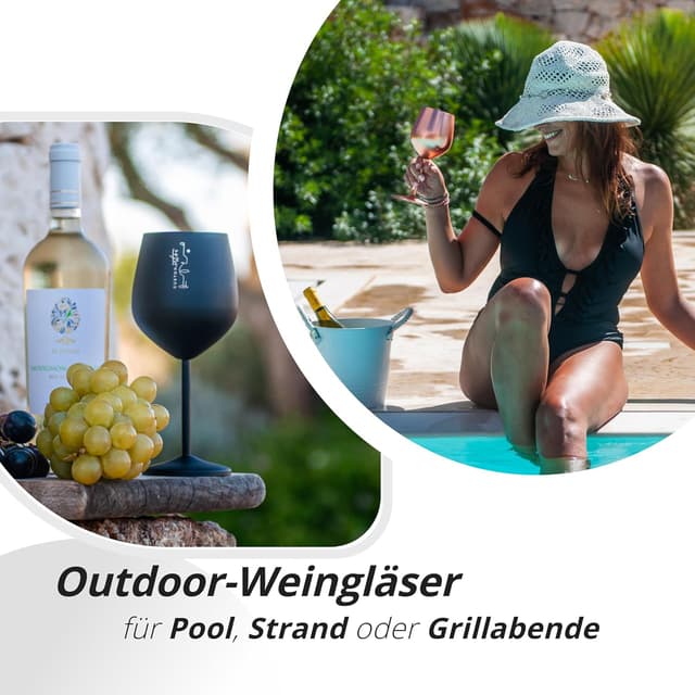 Detalle 2 de Gusto Nostro Weingläser Edelstahl 540 ml