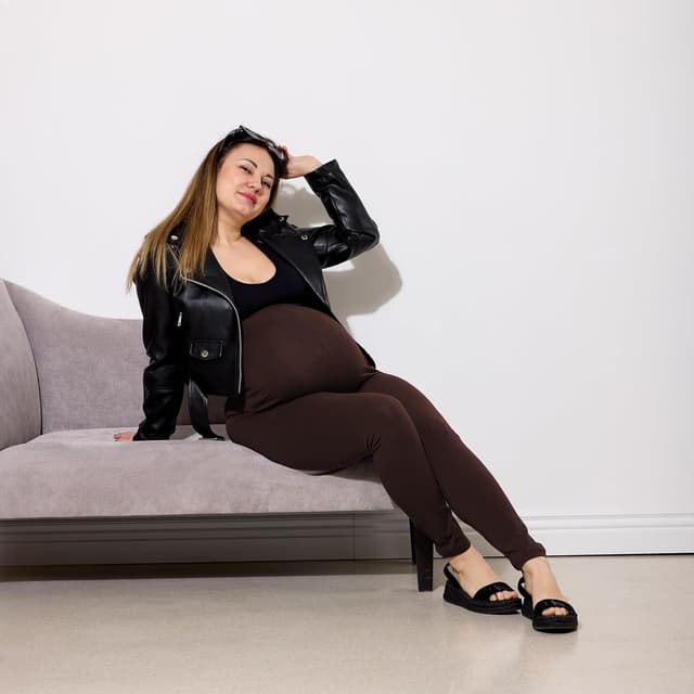 Detalle de Legging de grossesse Merry Style long en viscose, grandes tailles MS10-460