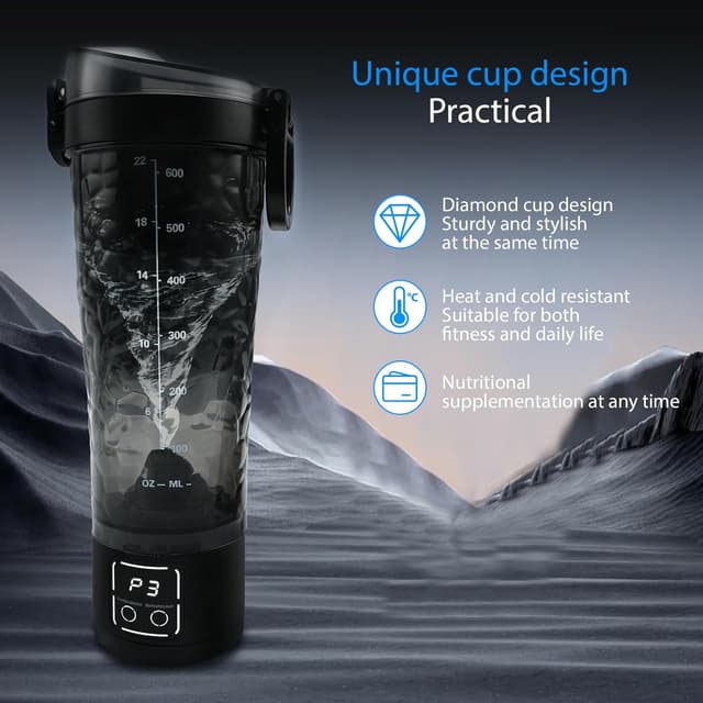 Detalle 2 de Electric protein shaker bottle 700ml