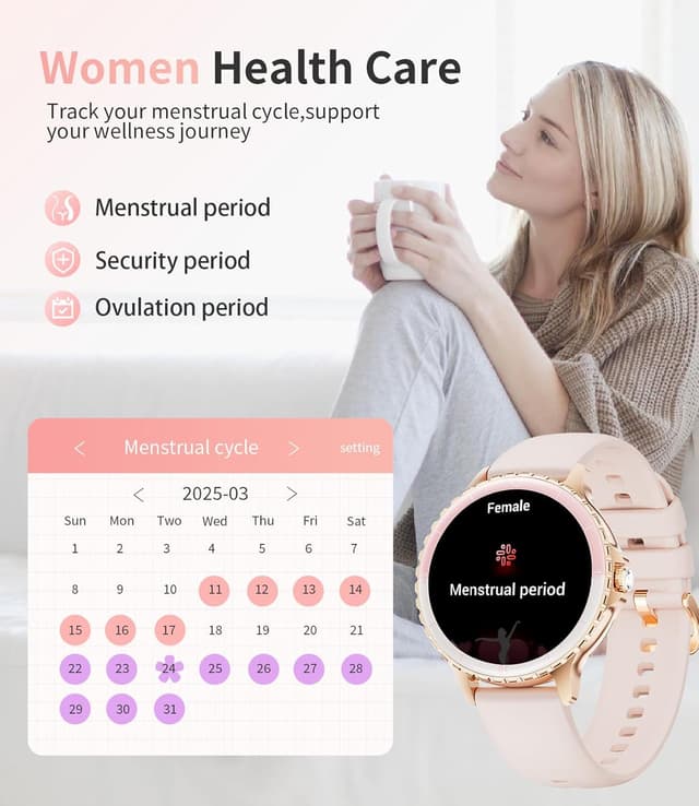 Thumbnail 4 de LIGE Smart Watch Women 1.27" HD fitness tracker