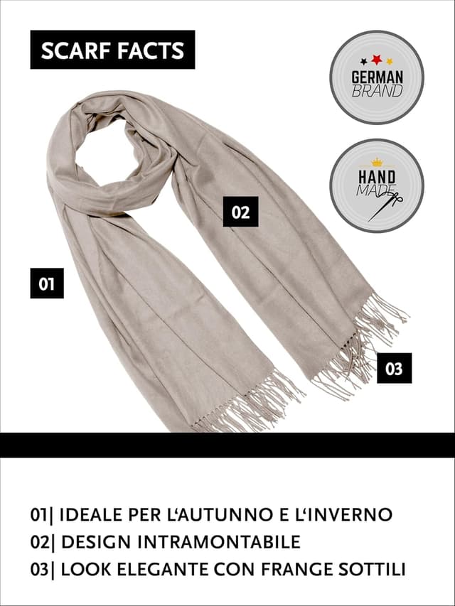 Thumbnail 2 de DonDon Sciarpa Donna Invernale 185 x 65 cm