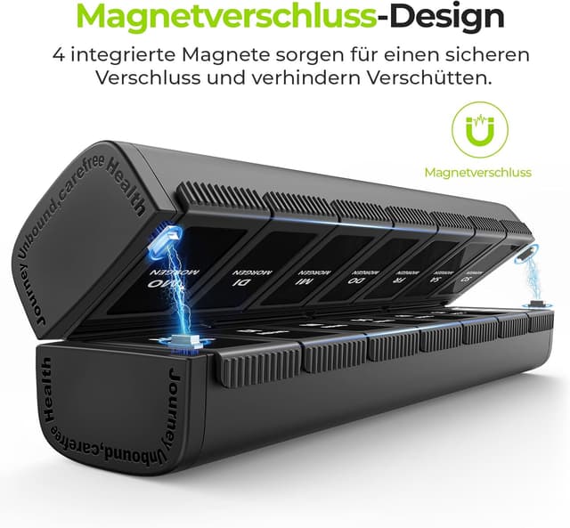 Thumbnail 3 de AUVON Faltbare Tablettenbox 14 Fächer