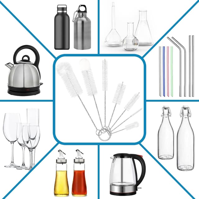 Detalle de YUNGMAX Long Bottle Cleaner Brush Set 7Pcs