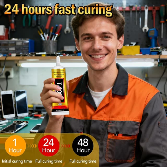 Detalle de Colle écran smartphone 110 ml, colle téléphone transparente et flexible pour réparation d’écrans