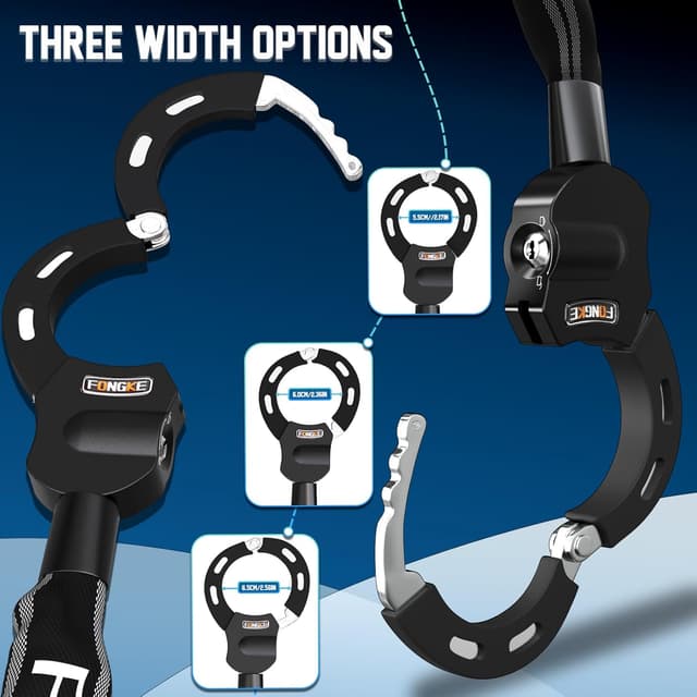 Detalle de E-Scooter Schloss mit 8 mm Kettengliedern – robustes Kettenschloss für E-Scooter