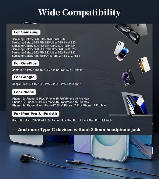 Thumbnail 5 de Samsung Galaxy S24 USB C headphones with mic