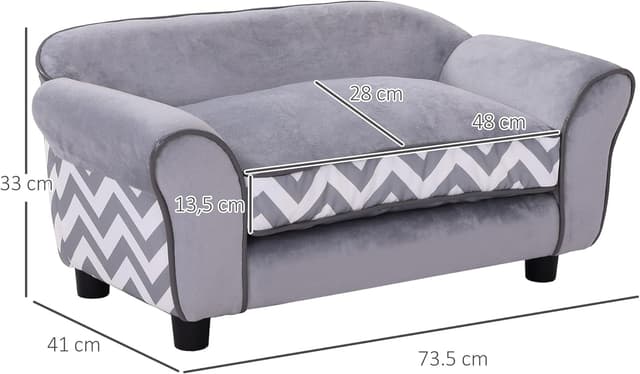 Thumbnail 6 de PawHut Sofá Mascotas 73,5x41x33 cm