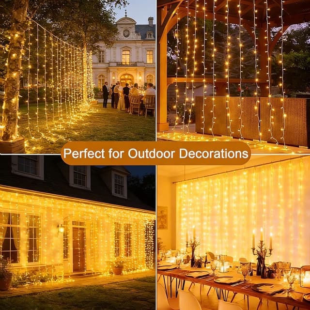 Thumbnail 1 de yowin 2 Pezzi Tenda Luminosa 6m x 3m 600 LED