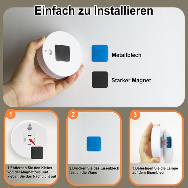 Detalle de DSLebeen Nachtlicht mit Bewegungsmelder 6er Set