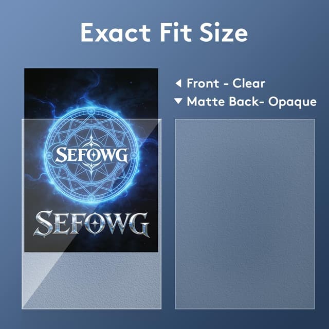 Detalle 2 de 1200-Count Matte Clear Card Sleeves (66 x 91mm) for MTG, TCG, and Trading Cards