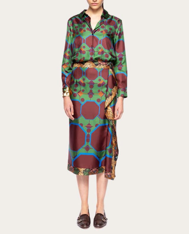 Imagen de Paula Amorim Wisteria falda midi en OfertitasTOP