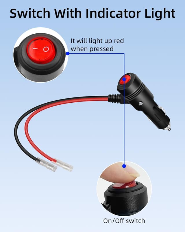 Detalle 2 de YANBORONSN 12V Switch Lighter Plug