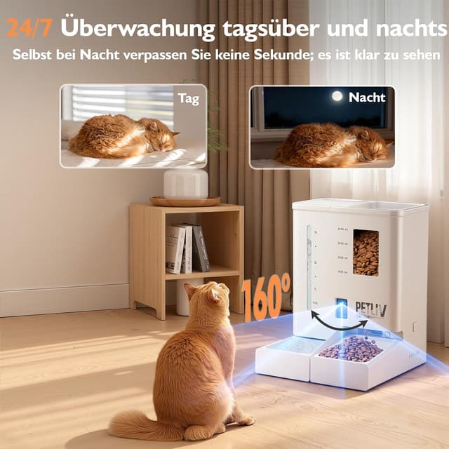 Detalle de PETLIV Distributeur automatique croquettes 5 L avec app 🐾