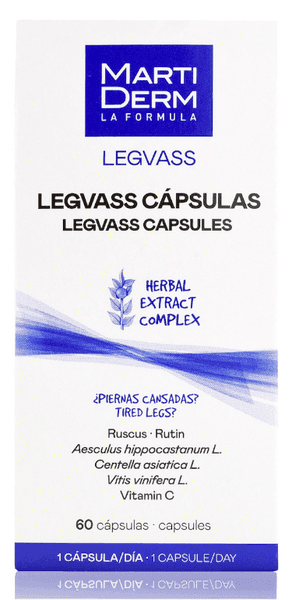 Imagen de Martiderm Legvass 60 cápsulas para piernas cansadas en OfertitasTOP