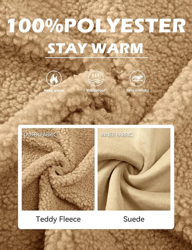 Detalle 1 de Tuopuda Teddy Fleece Weste für Damen