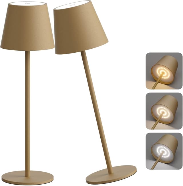 Detalle de Aipsun Dimmbare LED Akku Tischleuchte 6000 mAh