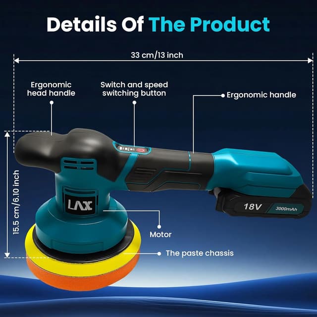 Thumbnail 4 de Makita 18V Cordless 6-inch Car Polisher