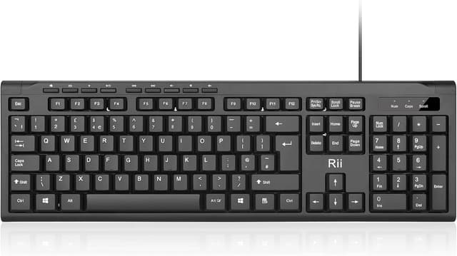 Detalle de Rii RK907 wired keyboard 104 keys