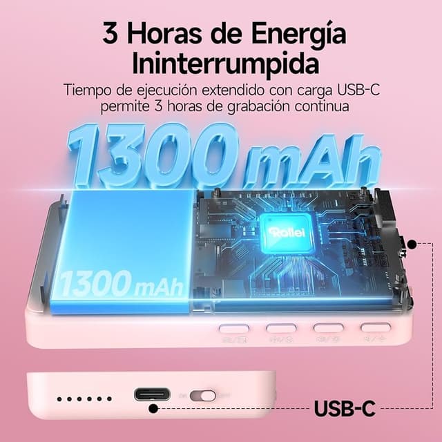 Thumbnail 6 de Rollei Easy Creator Selfie Monitor 3,5" rosa