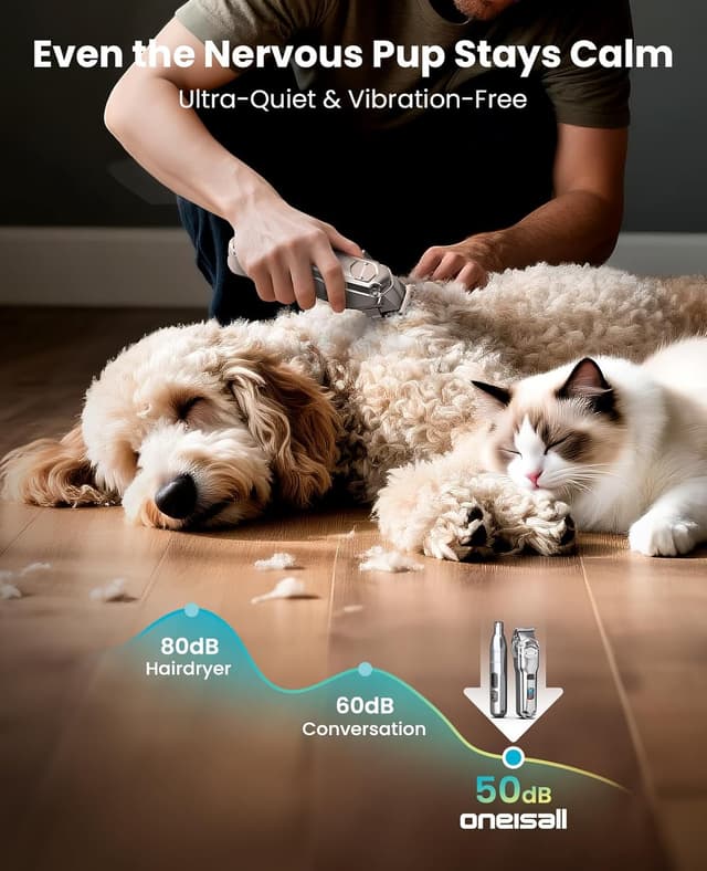 Detalle 2 de oneisall PC15 Dog Grooming Kit 4-in-1 for thick hair ✂