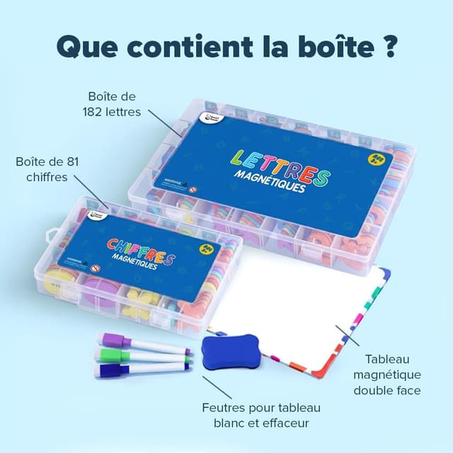 Thumbnail 4 de Smart Panda Lettres et Chiffres Magnétiques 182 🎓