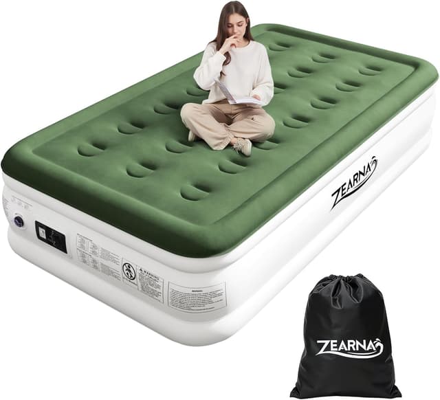 Detalle de Zearna Single Inflatable Mattress with Built-in Electric Pump (self-inflation in 3–5 minutes)