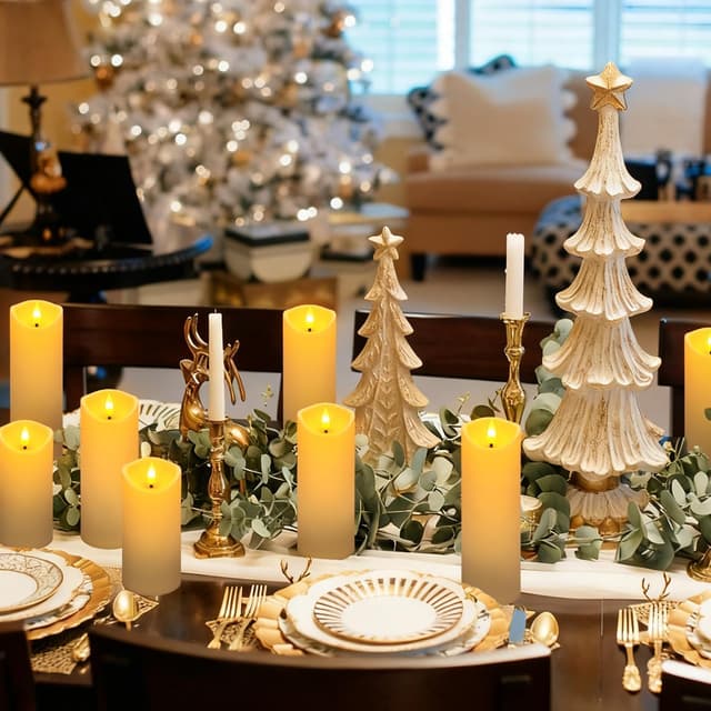 Detalle de LIVEN flameless candles 24 pack with remote