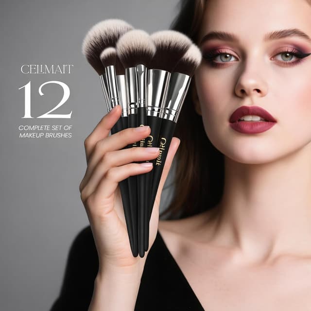 Thumbnail 6 de Celimait Makeup Brushes Set 12 pcs
